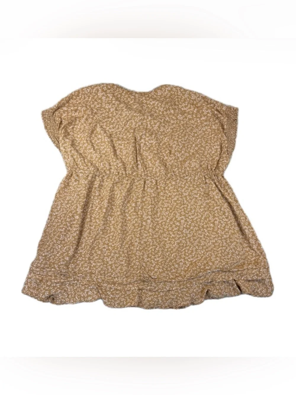 Free People One Fine Day Brown Ditsy Floral Print Mini Dress Size M